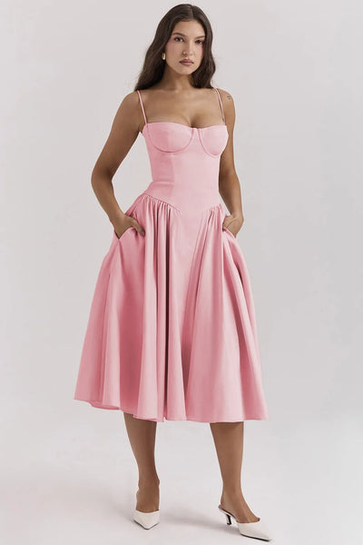 Luftiges Sommerkleid für Frauen im Corsagenstil