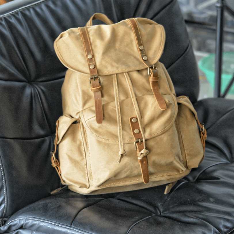 Militärischer Canvas-Rucksack | Robust und zuverlässig | Rucksack