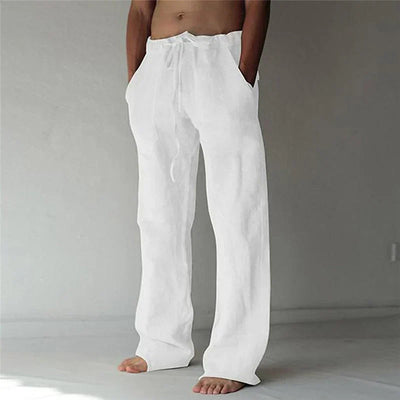 Arthur - Herrenhose aus natürliche Textur mit weitem Bein